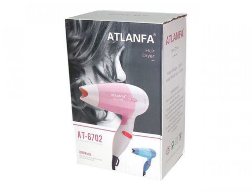 Фен дорожный складной для сушки и укладки волос Hair Dryer Atlanfa AT-6702, 1500 Вт