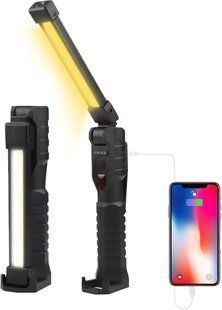 Фонарь LIGHT L08-1 с магнитным основанием и подвесным крючком кемпинговый ∙ Аккумуляторный фонарик поворотный LIGHT L08-1