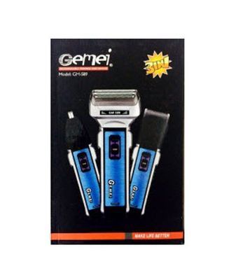 Электробритва Триммер и машинка для стрижки 3 в 1 Gemei GM-589 / мужская электробритва CG21 PR3