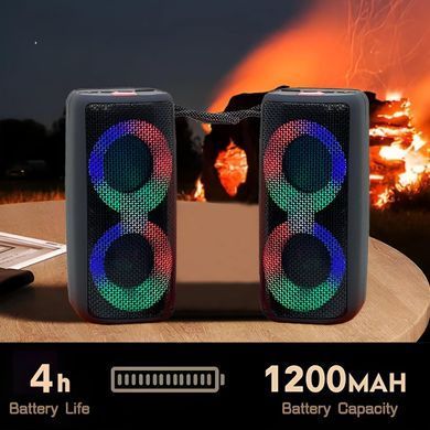 Портативная колонка MB-041 9150 Bluetooth с подсветкой ∙ Колонка беспроводная NB 041 с подсветкой и световой музыкой LED