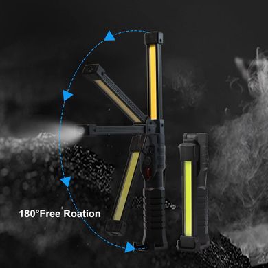 Фонарь LIGHT L08-1 с магнитным основанием и подвесным крючком кемпинговый ∙ Аккумуляторный фонарик поворотный LIGHT L08-1