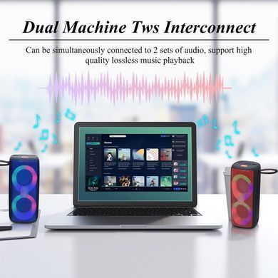 Портативная колонка MB-041 9150 Bluetooth с подсветкой ∙ Колонка беспроводная NB 041 с подсветкой и световой музыкой LED