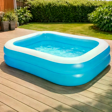 Семейный надувной бассейн INTEX 57180 203&times;152&times;48 см &bull; Просторный летний бассейн для детей и взрослых