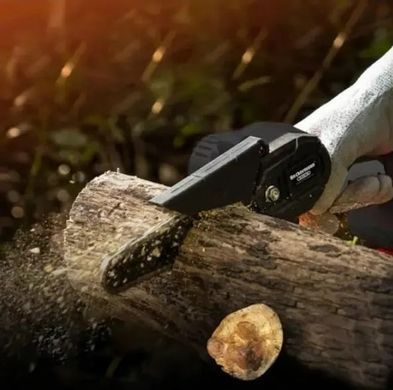 Мини пила Mini Electric Chain Saw1 48V в кейсе с 2 аккумуляторами &bull; Портативная аккумуляторная пила для деревьев и дров