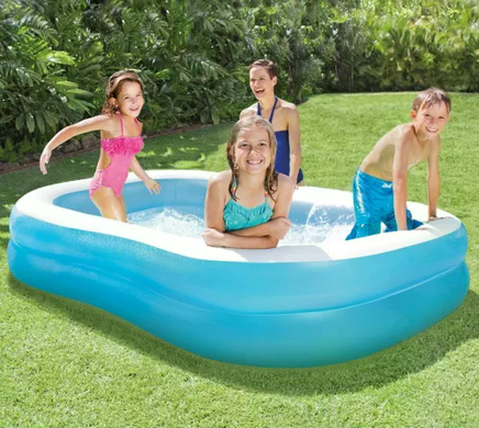 Семейный надувной бассейн INTEX 57180 203&times;152&times;48 см &bull; Просторный летний бассейн для детей и взрослых
