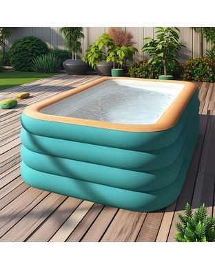 Надувний сімейний басейн Pool 210&times;145&times;56 см KAR108 &bull; Простора літня зона для дітей та дорослих з швидким надуванням