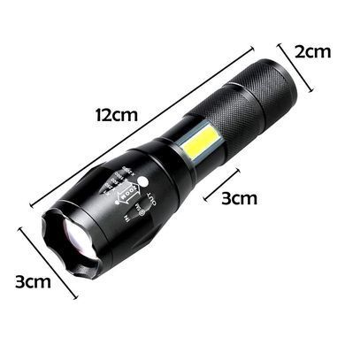 Фонарик ручной BAILONG BL-29-T6 USB MICRO CHARGE ∙ Тактический водонепроницаемый фонарь BAILONG BL-29-T6