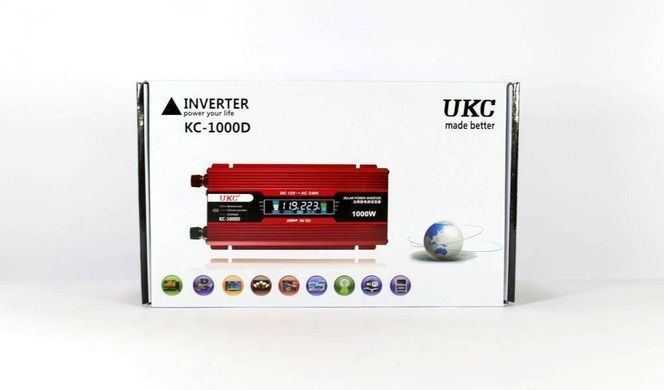Преобразователь AC/DC KC-1000D 1000W + lcd преобразователь электричества, инвертор напряжения PR5