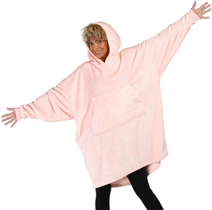 Худи Huggle Hoodie M-118 розовое &bull; Толстовка с капюшоном Huggle Hoodie M-118 розового цвета ultra plush blanket hoodie плед-худи для дома отдыха и комфортного использования