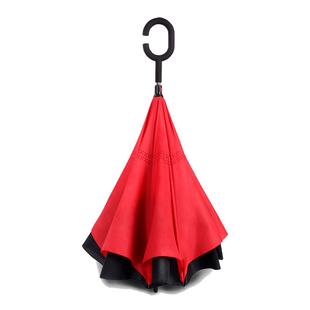 Зонт наоборот Up Brella однотонный Красный PR2