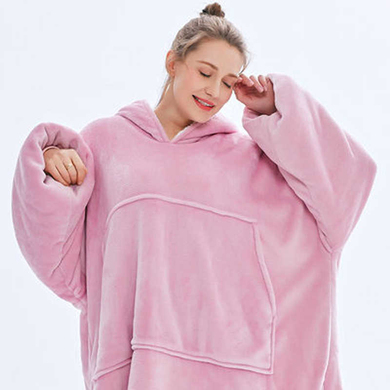 Худи Huggle Hoodie M-118 розовое &bull; Толстовка с капюшоном Huggle Hoodie M-118 розового цвета ultra plush blanket hoodie плед-худи для дома отдыха и комфортного использования
