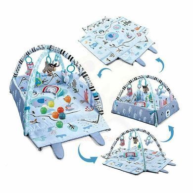 Развивающий игровой кокон Wonder Toy с погремушками и мячиками ∙ Детский коврик с мягкими бортиками Wonder Toy