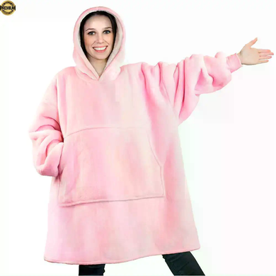Худи Huggle Hoodie M-118 розовое &bull; Толстовка с капюшоном Huggle Hoodie M-118 розового цвета ultra plush blanket hoodie плед-худи для дома отдыха и комфортного использования