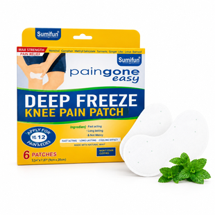 Охлаждающий пластырь для коленей Royal Prestige Paingone Easy Deep Freeze 6 шт &bull; Пластырь для суставов Royal Prestige Paingone Easy Knee Pain Patch с ментолом и камфорой