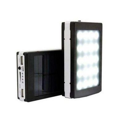 Повербанк на солнечной батарее UN-3102 SOLAR 40000mAh &bull; Портативная мобильная зарядка Power Bank с LED фонариком для телефона, планшета и повседневного использования
