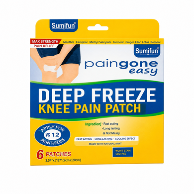 Охлаждающий пластырь для коленей Royal Prestige Paingone Easy Deep Freeze 6 шт &bull; Пластырь для суставов Royal Prestige Paingone Easy Knee Pain Patch с ментолом и камфорой