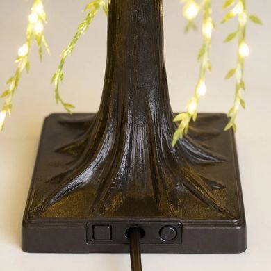 LED-дерево Верба KAR308 1,8 м, 192 LED &bull; Декоративний підлоговий світильник на підставці з теплим білим світлом, живлення 220 В, для дому, фотозони та святкового декору