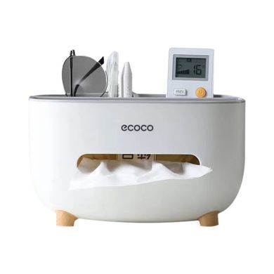 Настольный органайзер Ecoco Tissue с диспенсером для салфеток и отсеками для удобного хранения аксессуаров