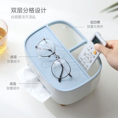 Настольный органайзер Ecoco Tissue с диспенсером для салфеток и отсеками для удобного хранения аксессуаров