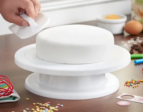 Вращающаяся подставка для декорирования торта Cake Turntable, 28 cм