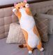 Мягкая игрушка обнимашка Кот Батон 150 см рыжий &bull; Большая игрушка-подушка антистресс длинный кот для сна и отдыха