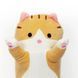 Мягкая игрушка обнимашка Кот Батон 150 см рыжий &bull; Большая игрушка-подушка антистресс длинный кот для сна и отдыха