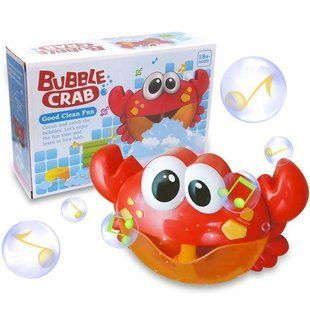 Музыкальный Краб &ndash; пенообразователь Bubble Crab &middot; Игрушка для ванны Генератор мыльных пузырей &middot; Краб &ndash; пузырь на батарейках
