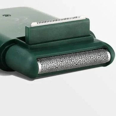 Акумуляторна міні електробритва для чоловіків VGR V 390 Green &bull; Професійний шейвер з тримером для сухого та вологого гоління