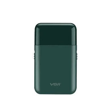 Акумуляторна міні електробритва для чоловіків VGR V 390 Green &bull; Професійний шейвер з тримером для сухого та вологого гоління