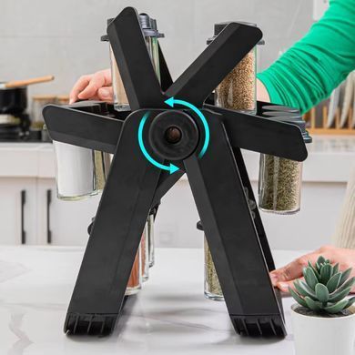 Карусель для спецій 360&deg; Spice Rack на 18 баночок &middot; Кухонний органайзер &ndash; спецівниця на підставці, що обертається.