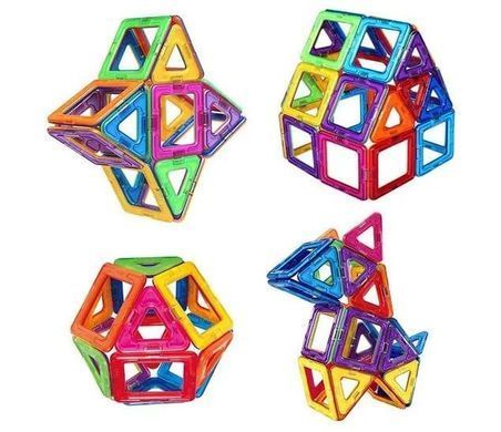 Магнитный конструктор Magic Magnet в чемодане, 72 деталей ∙ Детская 3D головоломка для создания объемных моделей