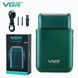 Акумуляторна міні електробритва для чоловіків VGR V 390 Green &bull; Професійний шейвер з тримером для сухого та вологого гоління
