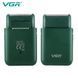 Акумуляторна міні електробритва для чоловіків VGR V 390 Green &bull; Професійний шейвер з тримером для сухого та вологого гоління