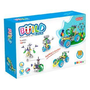 Конструктор детский Build&Play 5 в 1 с мотором 109 элементов J-7783