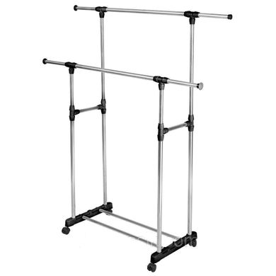 Телескопічна подвійна стійка - вішалка для одягу та взуття Double Pole Clothes Horse, 130*42*160 см