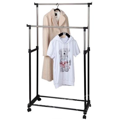 Телескопічна подвійна стійка - вішалка для одягу та взуття Double Pole Clothes Horse, 130*42*160 см