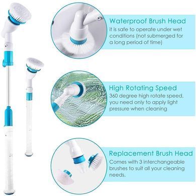 Щётка аккумуляторная ELECTRIC SPIN SCRUBBER 5в1 ∙ Беспроводная электрощётка для уборки ELECTRIC SPIN SCRUBBER MA-1