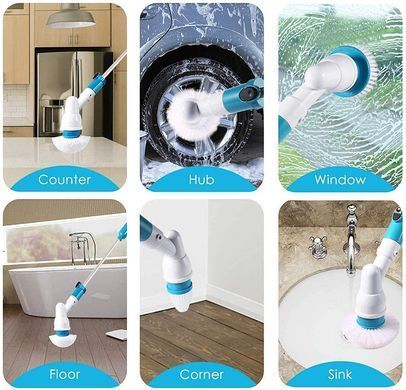 Щётка аккумуляторная ELECTRIC SPIN SCRUBBER 5в1 ∙ Беспроводная электрощётка для уборки ELECTRIC SPIN SCRUBBER MA-1