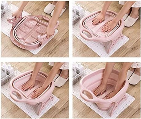 Ванночка-массажер для ног Footbath Massager 00082 &bull; Складной гидромассажер Footbath Massager 00082 для стоп с роликовым массажем