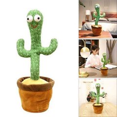 Музыкальная игрушка Танцующий поющий кактус Dancing Cactus TikTok с подсветкой и функцией повторения · Кактус – повторюшка USB зарядка