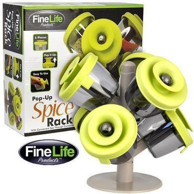 Набор баночек для специй и приправ Pop Up Spice Rack из 6 емкостей на подставке | Спецовница 6 шт