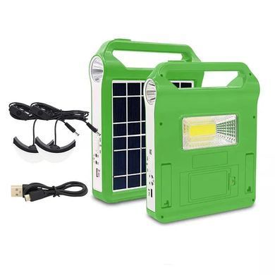 Ліхтар LED EP-038A Power Bank із сонячною панеллю та 2 лампочками ∙ Багатофункціональний ліхтар EP-038A із зарядкою від сонця та USB