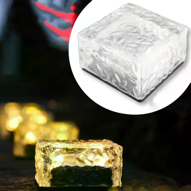 Садовый светильник Ice Cube теплый белый 10&times;6&times;10 см &bull; Уличный LED-фонарь на солнечной батарее для сада, дорожек и ландшафтной подсветки