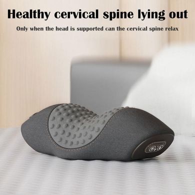 Бездротова портативна масажна подушка Spine Pillow USB для шийного відділу хребта з УФ прогріванням &middot; Вібромасажер для шиї &middot; 3 режими масажу