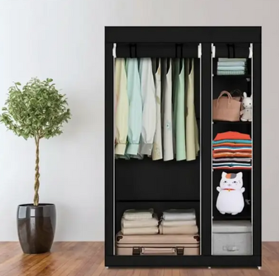 Тканевый шкаф для вещей Storage Wardrobe 88105 складной гардероб 2 секции, 105 х 45 х 170 см