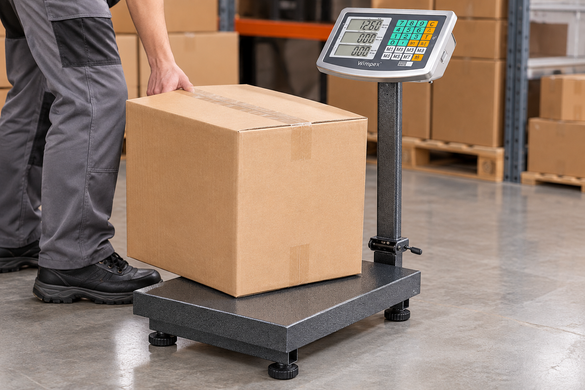 Платформні ваги Wimpex WX-350 350 кг &bull; Торговельні ваги Wimpex WX-350 з платформою 40&times;50 см, стійкою та акумулятором 6 В