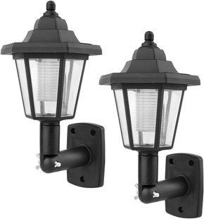 Уличный настенный LED-светильник 26X-94 влагозащищенный 2 шт черный &bull; Комплект садовых светодиодных светильников 26X-94 для фасада, двора, террасы и дачи