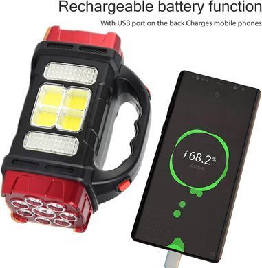 Фонарь аккумуляторный LED Hurry Bolt HB-1678 с солнечной панелью &bull; Прожектор на солнечной батарее HB-1678 с функцией Power Bank