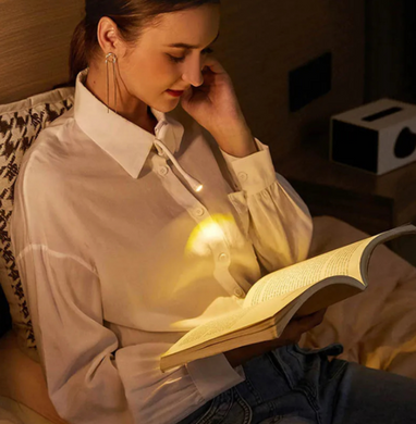 Акумуляторна LED лампа на прищіпці для читання книг &middot; USB бездротовий міні світильник &middot; 3 режими
