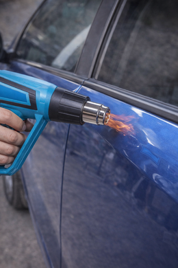 Фен промисловий Hot Air Gun 1600W 4 насадки X512 &bull; Технічний будівельний фен для паяння, зняття фарби, нагріву і термоусадки з насадками